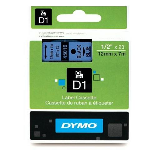 Dymo sildid must peal sinine (45016 / S0720560), 12mm, lamineeritud