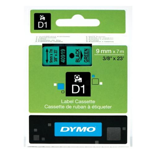 Dymo sildid must peal roheline (40919 / S0720740), 9mm, lamineeritud