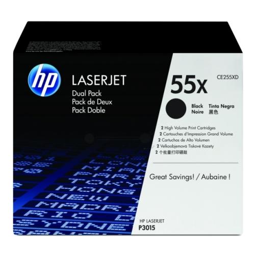 HP tooneri kassett must (CE255XD / 55X) (Kaksikpakend, high capacity)