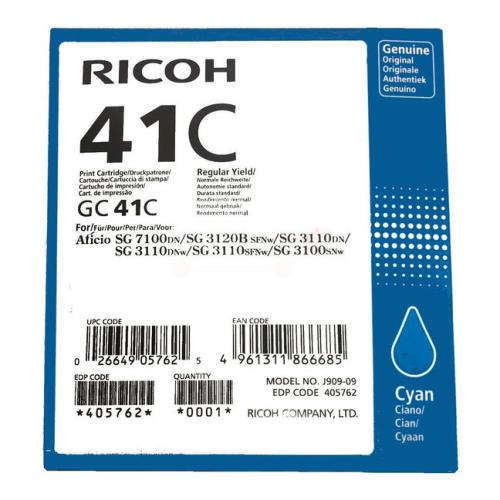 Ricoh prindikassett tsüaan (405762 / GC41C)