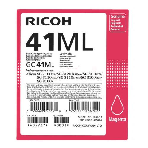 Ricoh prindikassett magenta (405767 / GC41ML)