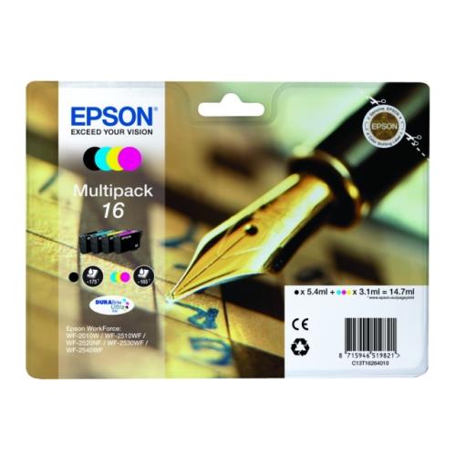 Epson prindikassett must / tsüaan / magenta / kollane (C13T16264010 / 16) (multipack)