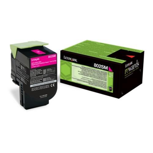 Lexmark tooneri kassett magenta (80C2SM0 / 802SM) (Tagasi)