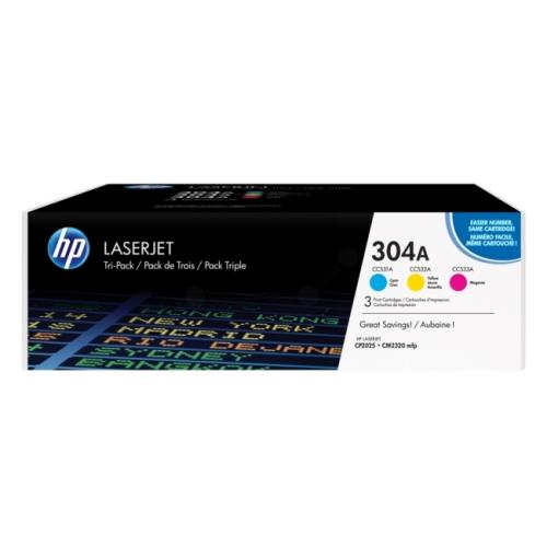 HP tooneri kassett tsüaan / magenta / kollane (CF372AM / 304A) (multipack)