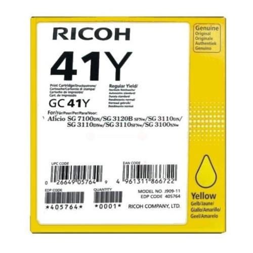 Ricoh prindikassett kollane (405764 / GC41Y)