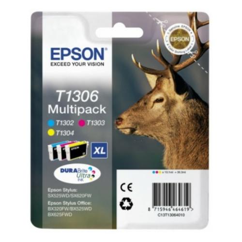 Epson prindikassett tsüaan / magenta / kollane (C13T13064012 / T1306) (multipack)