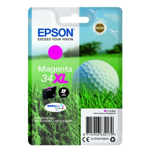 Epson prindikassett magenta (C13T34734010 / 34XL) (high capacity)