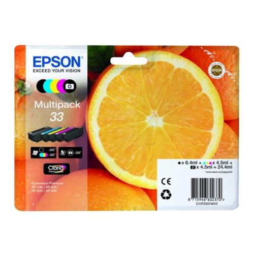 Epson prindikassett must / must foto / tsüaan / magenta / kollane (C13T33374011 / 33) (multipack)