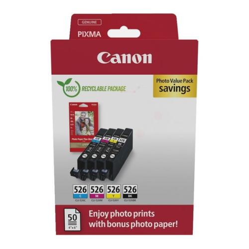 Canon tindi kassett / fotopaber must / tsüaan / magenta / kollane (4540B017 / CLI526) (multipack)