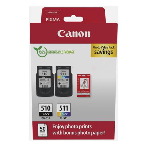 Canon prindikassett must / värv (2970B017 / PG510+CL511) (Kaksikpakend, multipack)