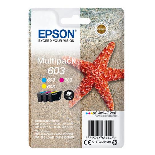 Epson prindikassett tsüaan / magenta / kollane (C13T03U54010 / 603) (multipack)