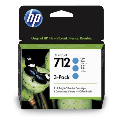 HP prindikassett tsüaan (3ED77A / 712) (multipack)