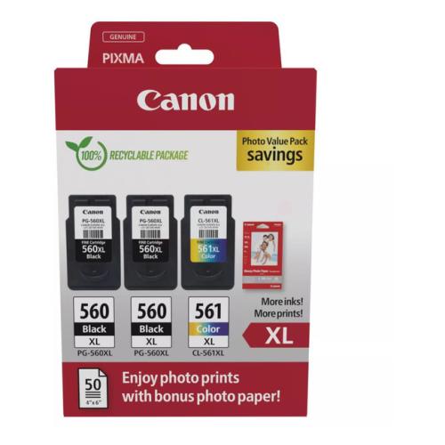 Canon prindikassett must / värv (3712C012 / PG560XL+CL561XL) (multipack)