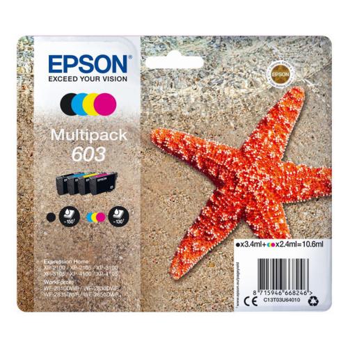 Epson prindikassett must / tsüaan / magenta / kollane (C13T03U64010 / 603) (multipack)