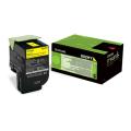 Lexmark tooneri kassett kollane (80C2HY0 / 802HY) (Tagasi)